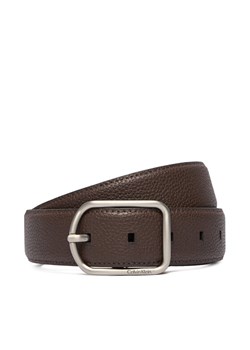 Pasek Męski Calvin Klein Round Buckle 35Mm LV04D7024G Brązowy ze sklepu eobuwie.pl w kategorii Paski męskie - zdjęcie 186124970