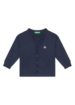 United Colors Of Benetton Kardigan 120YG600G Granatowy Regular Fit ze sklepu MODIVO w kategorii Swetry chłopięce - zdjęcie 186125090