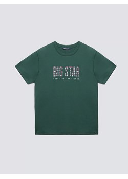 Koszulka męska z logo BIG STAR zielona Melsar 304 ze sklepu Big Star w kategorii T-shirty męskie - zdjęcie 186125912