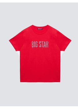 Koszulka męska z logo BIG STAR czerwona Melsar 603 ze sklepu Big Star w kategorii T-shirty męskie - zdjęcie 186125914