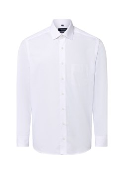 Andrew James Koszula męska Mężczyźni Regular Fit Bawełna biały jednolity ze sklepu vangraaf w kategorii Koszule męskie - zdjęcie 186126082