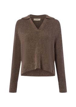 MOS MOSH Sweter damski z dzianiny z zawartością alpaki - MMThora Aidy Kobiety drobna dzianina taupe marmurkowy ze sklepu vangraaf w kategorii Swetry damskie - zdjęcie 186126091