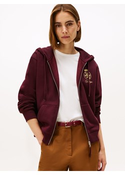 Tommy Hilfiger Damska kurtka z kapturem Kobiety Materiał dresowy bordowy jednolity ze sklepu vangraaf w kategorii Kurtki damskie - zdjęcie 186126130