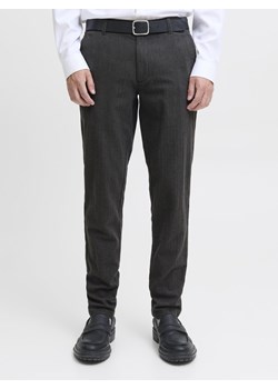 Jack & Jones Męskie spodnie materiałowe - JPSTMarco Bowie Mężczyźni Bawełna antracytowy jednolity ze sklepu vangraaf w kategorii Spodnie męskie - zdjęcie 186126131