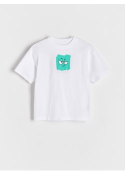 Reserved - T-shirt z nadrukiem - biały ze sklepu Reserved w kategorii T-shirty chłopięce - zdjęcie 186127594