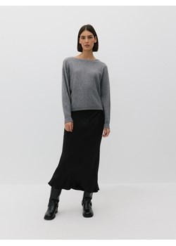 Reserved - Gładki sweter - szary - id: 431BX-85L - marki Reserved - 186128002 Reserved - Gładki sweter - szary ze sklepu Reserved w kategorii Swetry damskie - zdjęcie 186128002
