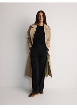 Reserved - Luźne spodnie z kantem - czarny - id: 948BU-99X - marki Reserved - 186128770 Reserved - Luźne spodnie z kantem - czarny ze sklepu Reserved w kategorii Spodnie damskie - zdjęcie 186128770