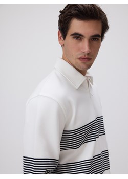 Reserved - Bluza z kołnierzem - złamana biel ze sklepu Reserved w kategorii Bluzy męskie - zdjęcie 186128813