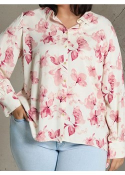 Sinsay - Wiskozowa koszula regular fit w kwiaty PLUS SIZE - wielobarwny ze sklepu Sinsay w kategorii Koszule damskie - zdjęcie 186130194