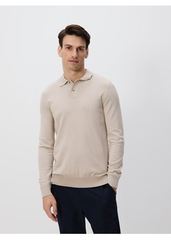 Reserved - Wiskozowy sweter polo - beżowy - id: 019FR-08X - marki Reserved - 186131294 Reserved - Wiskozowy sweter polo - beżowy ze sklepu Reserved w kategorii Swetry męskie - zdjęcie 186131294