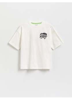 Reserved - T-shirt z nadrukiem - biały ze sklepu Reserved w kategorii T-shirty chłopięce - zdjęcie 186134444