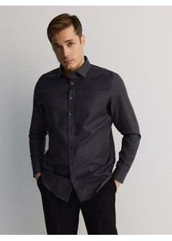 Reserved - Koszula slim z bawełny egipskiej - szary ze sklepu Reserved w kategorii Koszule męskie - zdjęcie 186134480