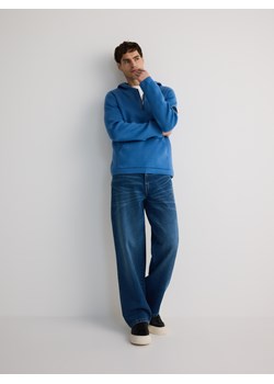 Reserved - Jeansy baggy z efektem sprania - indigo jeans - id: YV100-57J - marki Reserved - 186135811 Reserved - Jeansy baggy z efektem sprania - indigo jeans ze sklepu Reserved w kategorii Jeansy męskie - zdjęcie 186135811