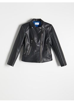 Reserved - Ramoneska z imitacji skóry - czarny ze sklepu Reserved w kategorii Kurtki damskie - zdjęcie 186138211