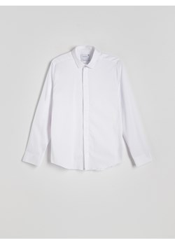 Reserved - Gładka koszula super slim fit - biały ze sklepu Reserved w kategorii Koszule męskie - zdjęcie 186138244