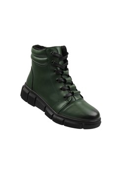 Skórzane botki damskie zielone Cambell 25-40320 ze sklepu ulubioneobuwie w kategorii Botki - zdjęcie 186139224