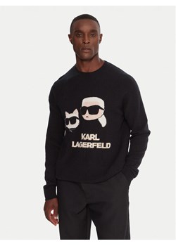 KARL LAGERFELD Sweter 655030 554306 Czarny Regular Fit ze sklepu MODIVO w kategorii Swetry męskie - zdjęcie 186140932