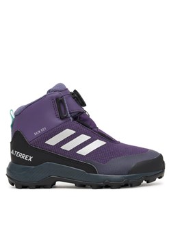 Trekkingi adidas Terrex Winter Mid BOA RAIN.RDY Hiking JS2970 Fioletowy ze sklepu eobuwie.pl w kategorii Buty trekkingowe dziecięce - zdjęcie 186144640