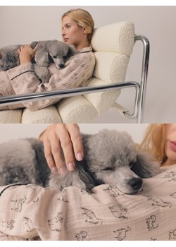 Reserved - Dwuczęściowa piżama z bawełny - beżowy ze sklepu Reserved w kategorii Piżamy damskie - zdjęcie 186145821