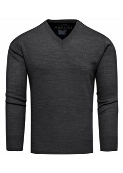 Sweter męski w serek grafitowy Recea ze sklepu Recea.pl w kategorii Swetry męskie - zdjęcie 186147142