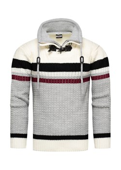 Gruby męski sweter zimowy z dużym kominem Recea ze sklepu Recea.pl w kategorii Swetry męskie - zdjęcie 186147154