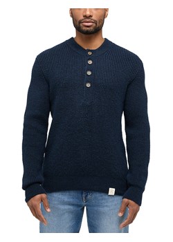 Męski Sweter Mustang Style Emil C Henley Total Eclipse 1014118 5226 ze sklepu YouNeedit.pl w kategorii Swetry męskie - zdjęcie 186148074