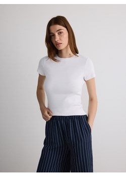 Reserved - Bawełniany t-shirt - biały ze sklepu Reserved w kategorii Bluzki damskie - zdjęcie 186148550
