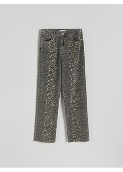 Reserved - Jeansy straight ze zwierzęcym wzorem - wielobarwny ze sklepu Reserved w kategorii Jeansy damskie - zdjęcie 186148702