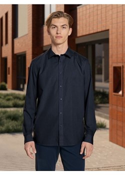 Sinsay - Koszula slim fit - granatowy ze sklepu Sinsay w kategorii Koszule męskie - zdjęcie 186149190