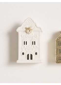 Sinsay - Świecznik z zimowy motywem w kształcie domku - biały ze sklepu Sinsay w kategorii Świeczniki - zdjęcie 186149244