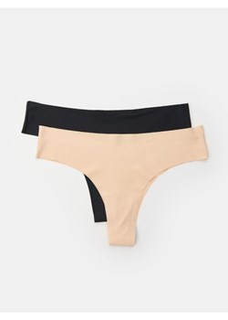 Sinsay - Bezszwowe stringi 2 pack - wielobarwny ze sklepu Sinsay w kategorii Majtki damskie - zdjęcie 186149261