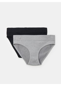 Sinsay - Bezszwowe figi 2 pack - czarny ze sklepu Sinsay w kategorii Majtki damskie - zdjęcie 186149262