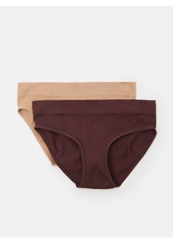 Sinsay - Bezszwowe figi z wysokim stanem 2 pack - wielobarwny ze sklepu Sinsay w kategorii Majtki damskie - zdjęcie 186149263