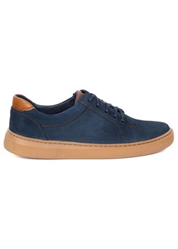 Buty męskie zamszowe skóra naturalna 7136DT granatowe ze sklepu butyolivier w kategorii Półbuty męskie - zdjęcie 186149600
