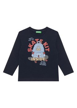 United Colors Of Benetton Bluzka 3I1XG10KQ Granatowy Regular Fit ze sklepu MODIVO w kategorii T-shirty chłopięce - zdjęcie 186151223