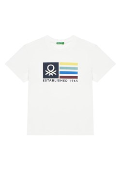 United Colors Of Benetton T-Shirt 3I1XC10Q4 Biały Regular Fit - id: 0000305266781 - marki United Colors Of Benetton - 186151441 United Colors Of Benetton T-Shirt 3I1XC10Q4 Biały Regular Fit ze sklepu MODIVO w kategorii T-shirty chłopięce - zdjęcie 186151441