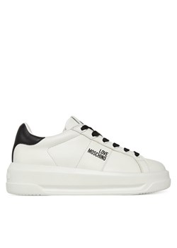 LOVE MOSCHINO Sneakersy JA15315G0NIA110A Biały ze sklepu MODIVO w kategorii Buty sportowe damskie - zdjęcie 186151491