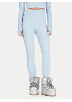 Guess Legginsy W5BB72 K7182 Błękitny Slim Fit ze sklepu MODIVO w kategorii Spodnie damskie - zdjęcie 186151532