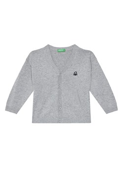 United Colors Of Benetton Kardigan 120YG600G Szary Regular Fit ze sklepu MODIVO w kategorii Swetry chłopięce - zdjęcie 186151592