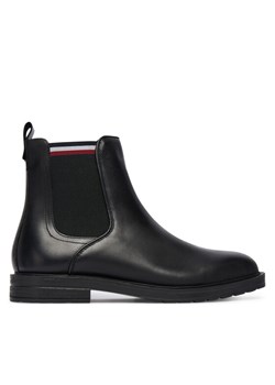 Tommy Hilfiger Botki Cleated Hilifger W FM0FM05728 Czarny ze sklepu MODIVO w kategorii Buty zimowe męskie - zdjęcie 186151594
