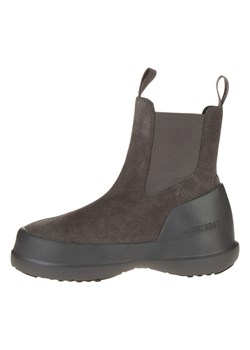Moon Boot Skórzane botki "Luna Chelsea Suede" w kolorze szarym ze sklepu Limango Polska w kategorii Botki - zdjęcie 186156893