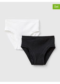 Benetton Majtki (2 pary) w kolorze czarno-białym ze sklepu Limango Polska w kategorii Majtki dziecięce - zdjęcie 186158170