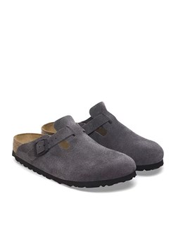 Birkenstock Skórzane chodaki &quot;Boston&quot; w kolorze szarym ze sklepu Limango Polska w kategorii Klapki damskie - zdjęcie 186160760