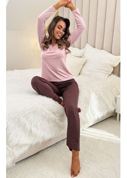 Donna długa piżama damska wrzosowo-różowa Daphne, Kolor wrzosowo-różowy, Rozmiar S, Donna ze sklepu Intymna w kategorii Piżamy damskie - zdjęcie 186162540