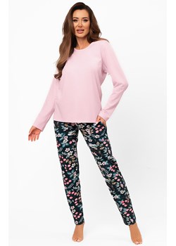 Bawełniana piżama damska na długi rękaw i długie spodnie Marisal, Kolor różowo-granatowy, Rozmiar S, Italian Fashion - id: 217485 - marki Italian Fashion - 186162864 Bawełniana piżama damska na długi rękaw i długie spodnie Marisal, Kolor różowo-granatowy, Rozmiar S, Italian Fashion ze sklepu Intymna w kategorii Piżamy damskie - zdjęcie 186162864