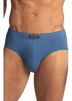 3-pack bawełniane slipy męskie plus size M-1069CLEX, Kolor niebiesko-grafitowy, Rozmiar 3XL, LAMA ze sklepu Intymna w kategorii Majtki męskie - zdjęcie 186162931