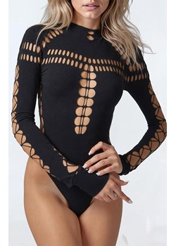 Marilyn body z ażurowymi wycięciami Samanta, Kolor czarny, Rozmiar uniwersalny, Marilyn ze sklepu Intymna w kategorii Body damskie - zdjęcie 186163391