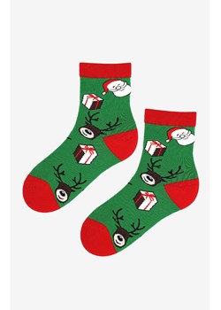 Marilyn świąteczne skarpetki damskie Santa Deer 2, Kolor zielony, Rozmiar uniwersalny, Marilyn ze sklepu Intymna w kategorii Skarpetki damskie - zdjęcie 186163394