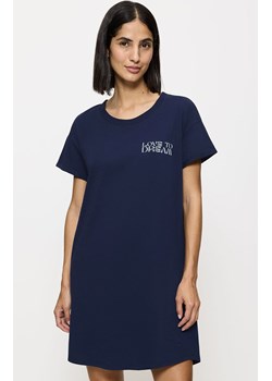 Triumph bawełniana koszula nocna damska Nightdresses 10221117-6047, Kolor granatowy, Rozmiar 36, Triumph ze sklepu Intymna w kategorii Koszule nocne - zdjęcie 186163870