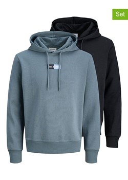 Jack &amp; Jones Bluza (2 szt.) w kolorze niebieskim i czarnym ze sklepu Limango Polska w kategorii Bluzy męskie - zdjęcie 186164182